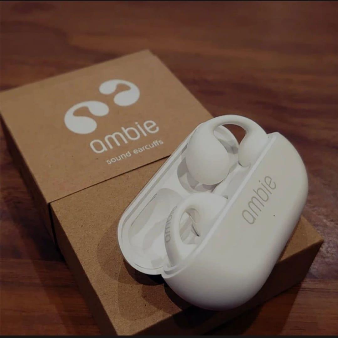 Ambie Stylish White Bluetooth 5 Earbuds With Long Battery Life - Pz Product Store