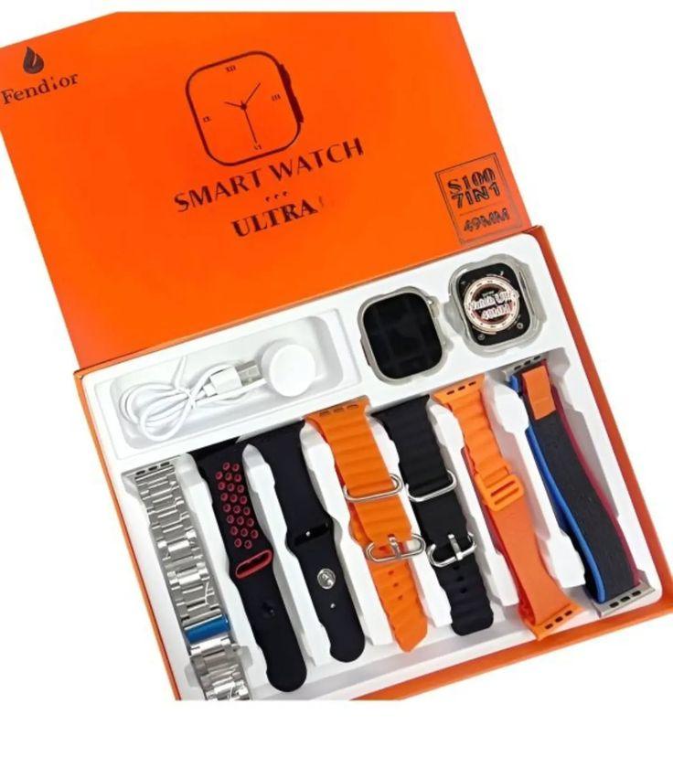 7 In 1 Ultra 2 Smart Watch 2.1 Inch 49MM Full HD Screen Series Ultra 9 Wireless Charging 7 Straps Waterproof IPS Amazing Quality - Pz Product Store