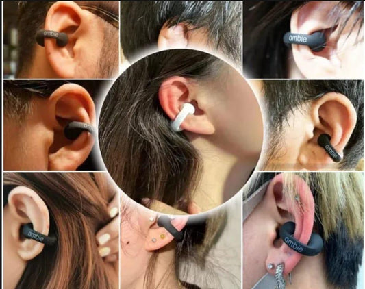 Ambie Stylish White Bluetooth 5 Earbuds With Long Battery Life - Pz Product Store