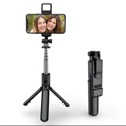 4 in 1 Selfie Stick Tripod With Light & Bluetooth Remote Foldable & Extendable (70cm) Mobile Holder - Pz Product Store