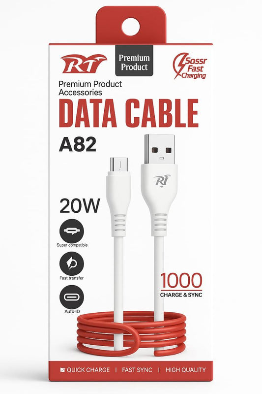 RT A82 30W USB to 8600 Fast Charging Data Cable – 100cm - Pz Product Store