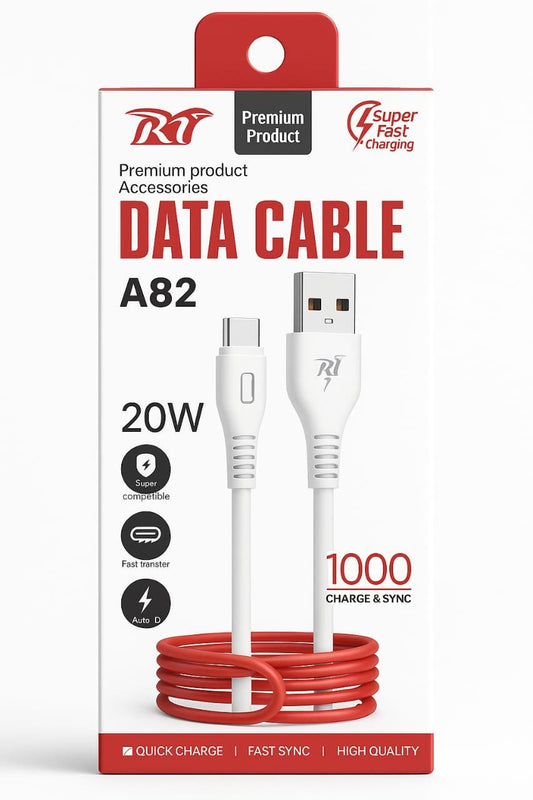 RT A82 30W USB to 8600 Fast Charging Data Cable – 100cm - Pz Product Store