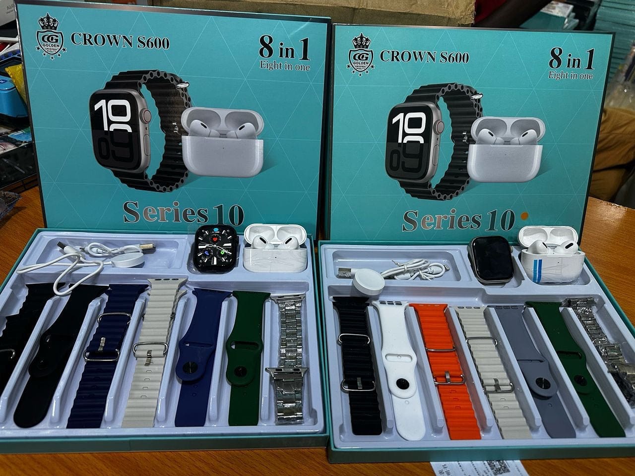 CROWN S600 CURVED DISPLY ULTRA SMRAT WATCH SERIES 10 + EARBUDS FREE