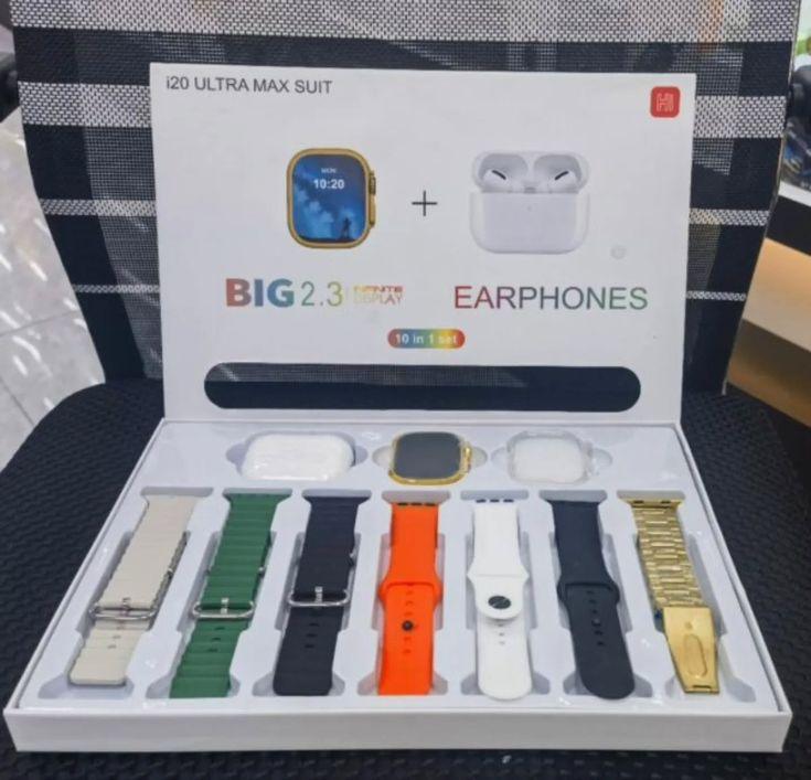 I20 Ultra Smart watch + With Airpods Fitness tracker Health monitor Bluetooth Calling 💯 % Original Smart Watch - Pz Product Store